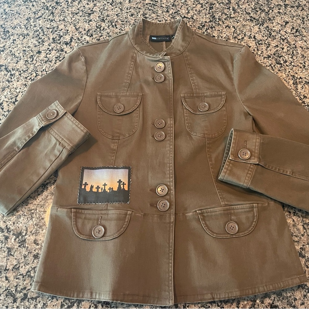 Relativity Brown Button-Up Jacket